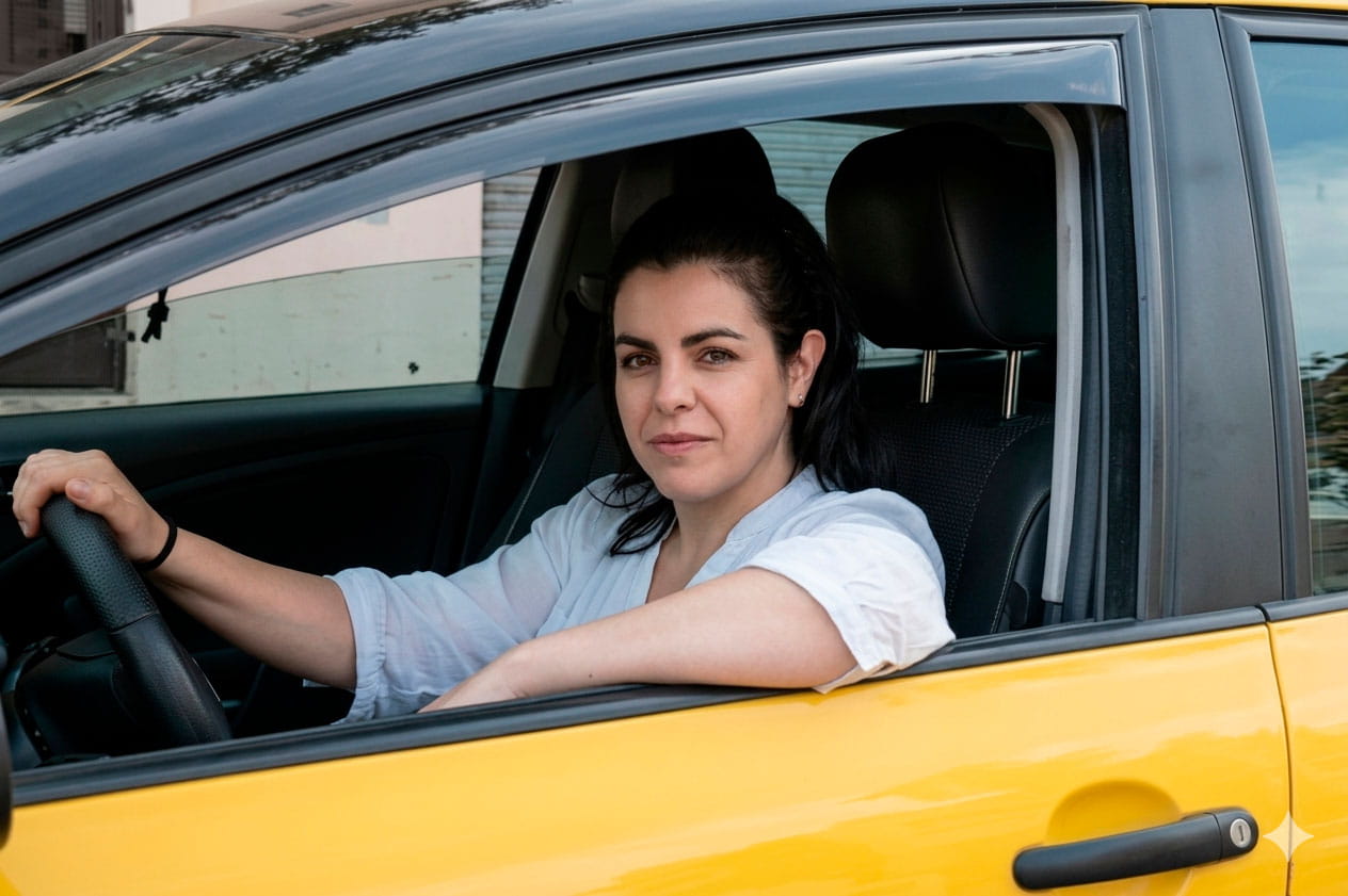 Conductora profesional de Taxis Viladecans — licencia AMB